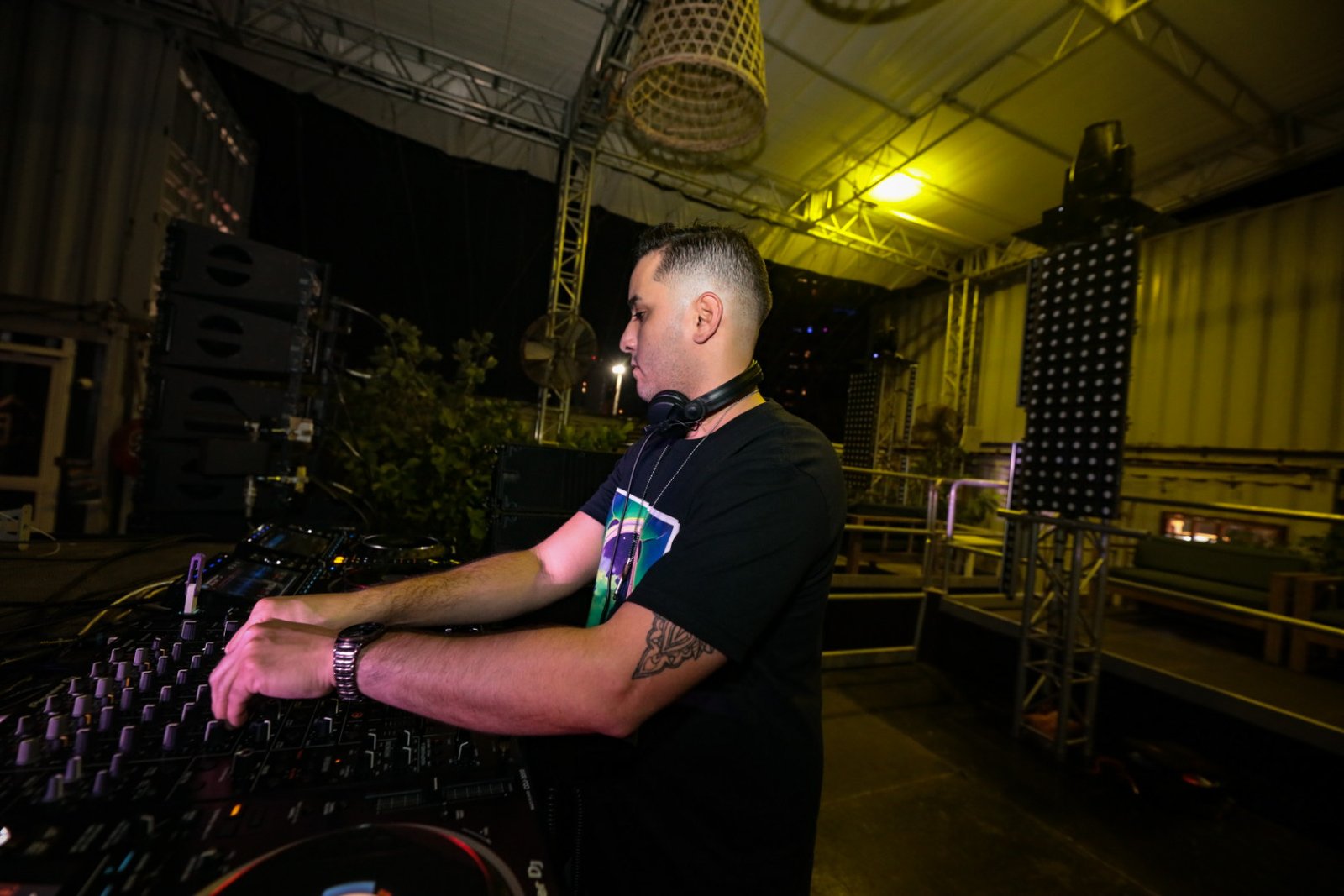 John Saints on stage